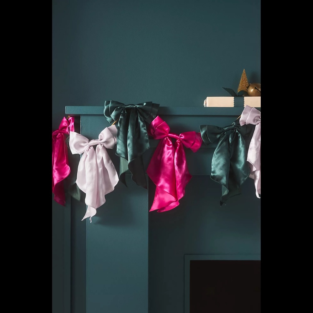 Anthropologie Satin Bow Garland